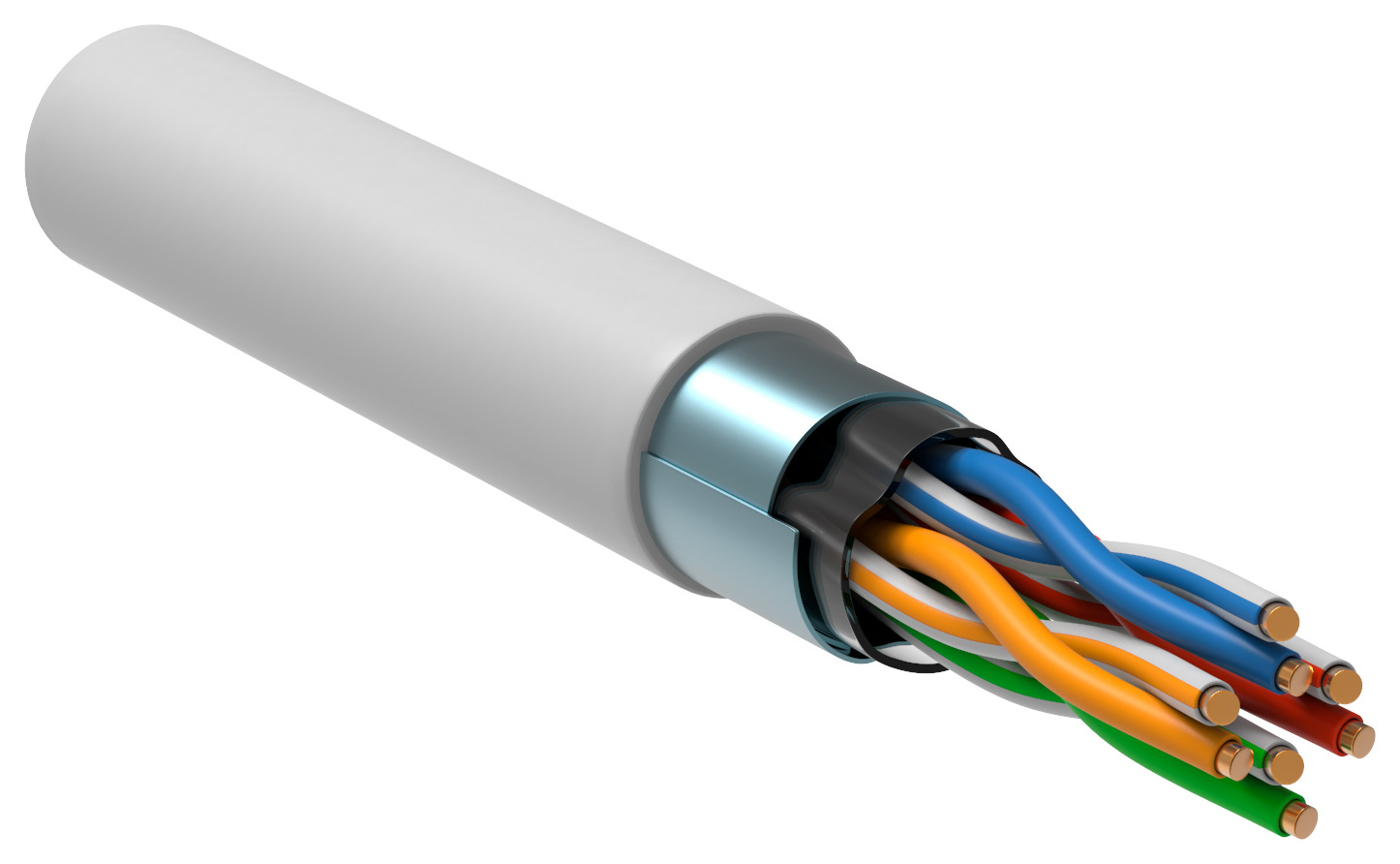 Кабель информационный ITK Generica BC1-C5E04-328-305-G кат.5E FTP 4 пары 24AWG LSZH внутренний 305м белый