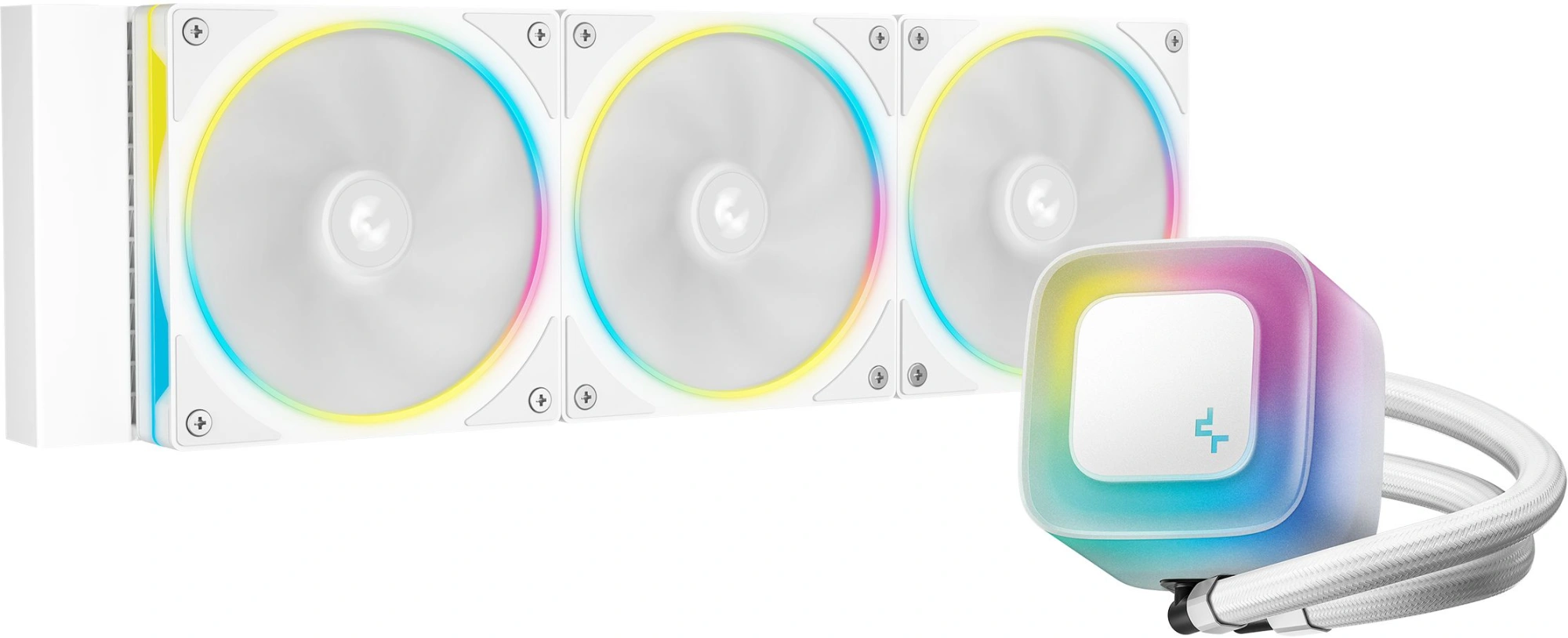 Система водяного охлаждения Deepcool LE360 Pro ARGB Soc-AM5/AM4/1200/1700/1851 белый 4-pin 19-33dB Al 300W 1817gr Ret (R-LE360PRO-WHAMMC-G-1)