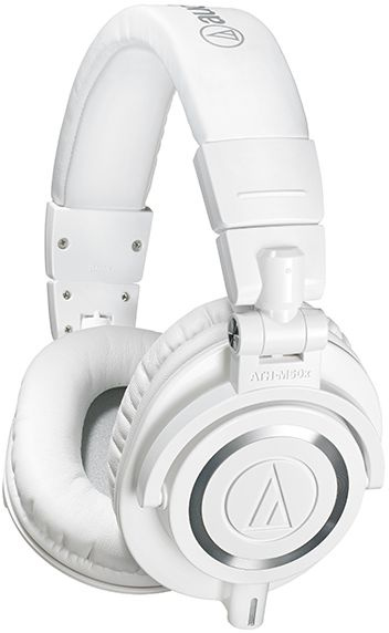Наушники мониторные Audio-Technica ATH-M50X 1.2м белый проводные оголовье (15117335)