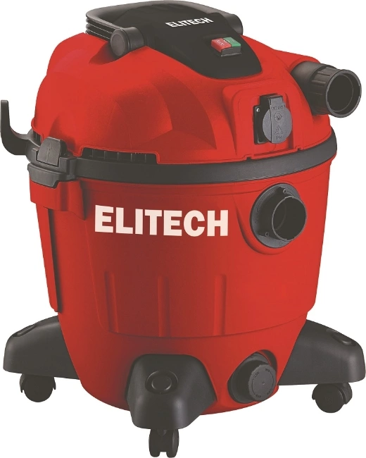 Строительный пылесос Elitech ПС 1235А 1200Вт (уборка: сухая/влажная) черный