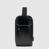 Рюкзак слинг мужской Piquadro Blue Square CA6898B2/N черный кожа