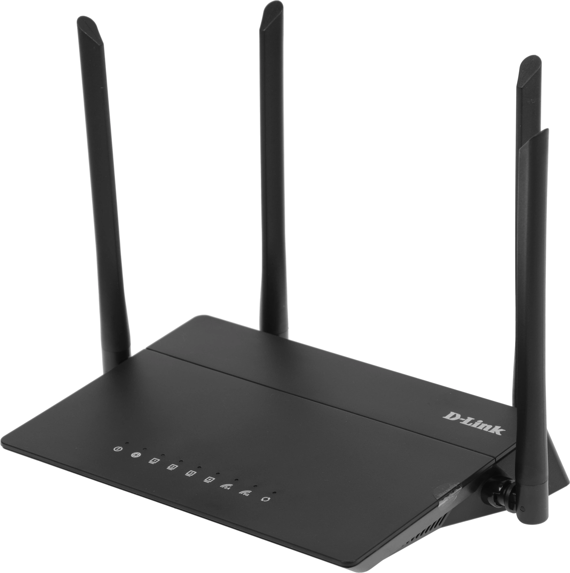 Роутер беспроводной D-Link DIR-822/RU/R4A AC1200 10/100BASE-TX черный