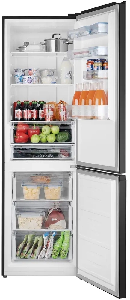 Холодильник Weissgauff WRK 2000 Total NoFrost Inverter Black Inox 2-хкамерн. черный инвертер