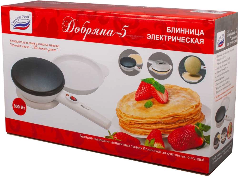 Блинница Великие Реки Добряна-5 800Вт белый