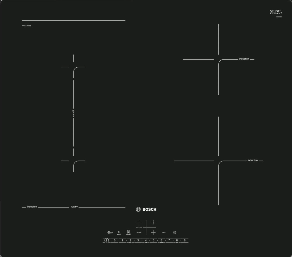 Индукционная варочная поверхность Bosch PVS611FC5Z черный