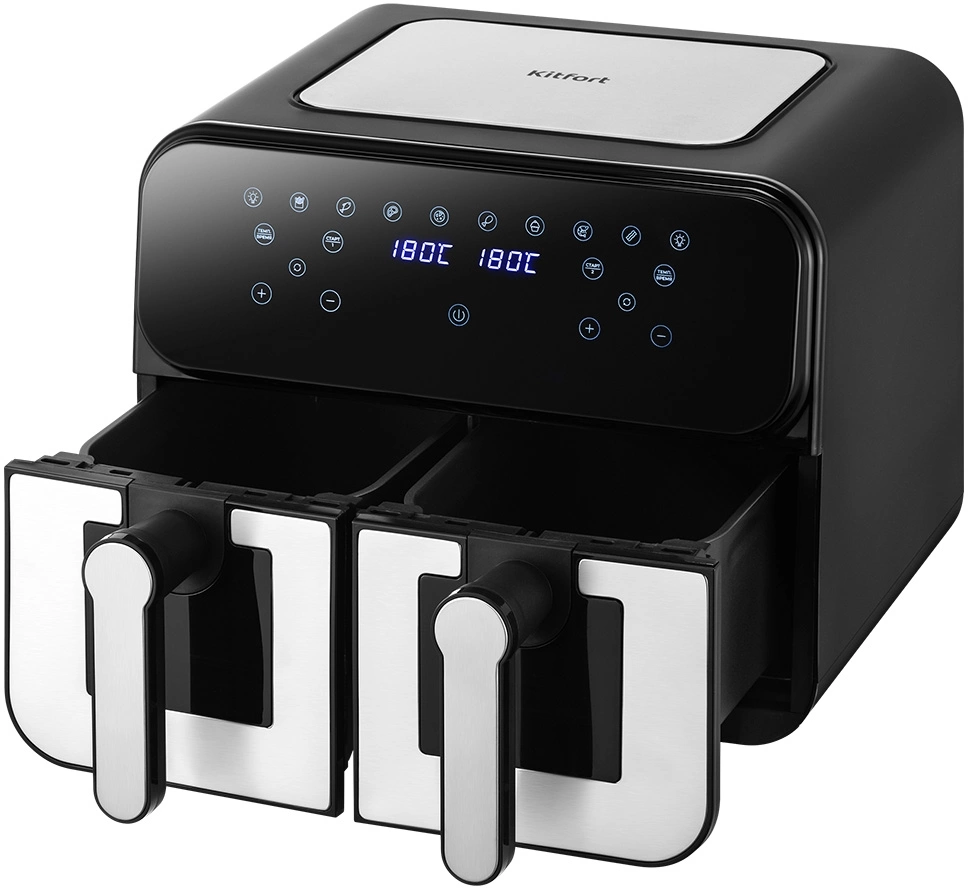 Аэрогриль Kitfort КТ-2269 2400Вт серебристый/черный