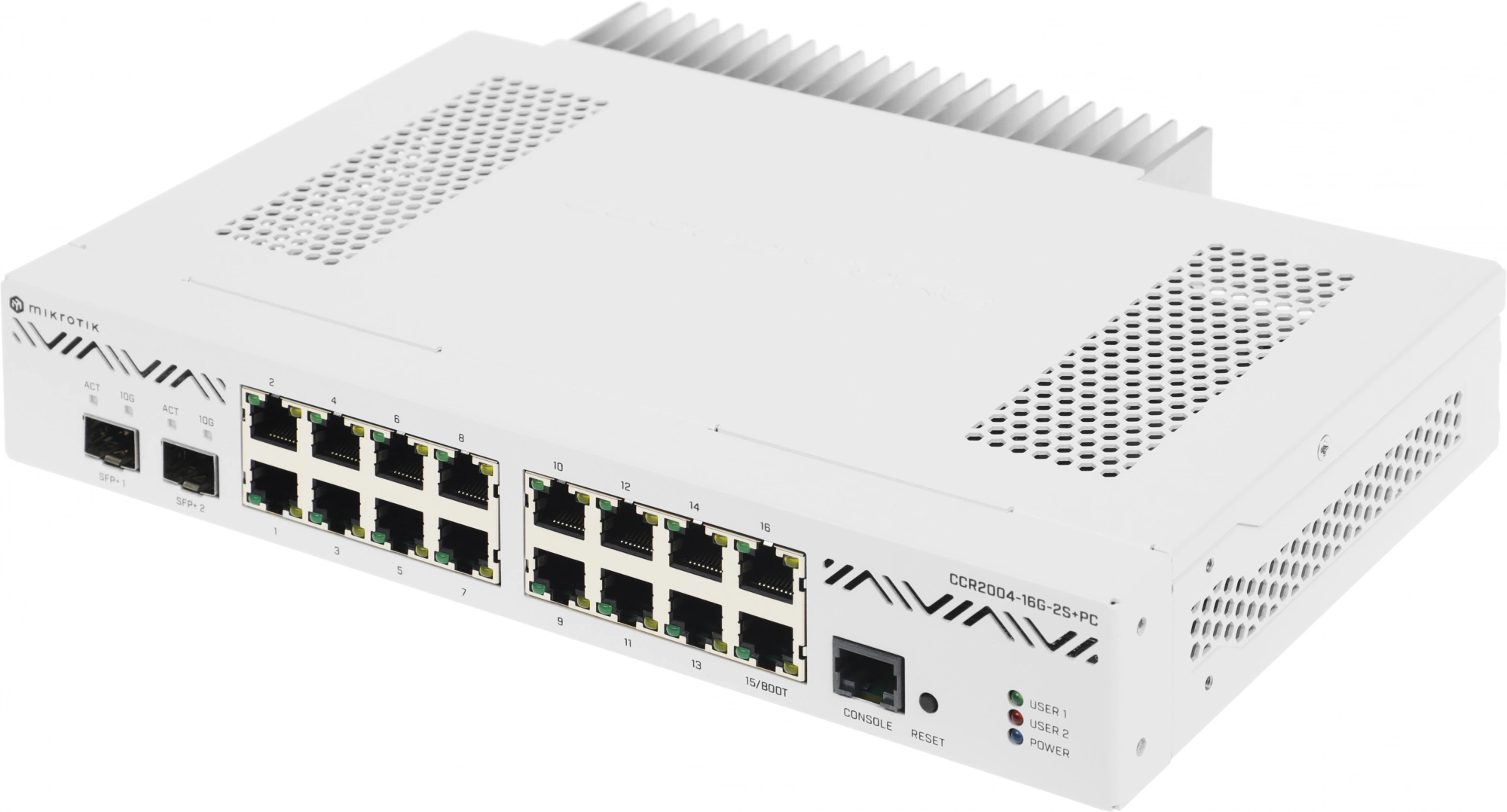 Маршрутизатор MikroTik CCR2004-16G-2S+PC 10/100/1000BASE-TX/SFP/SFP+ белый