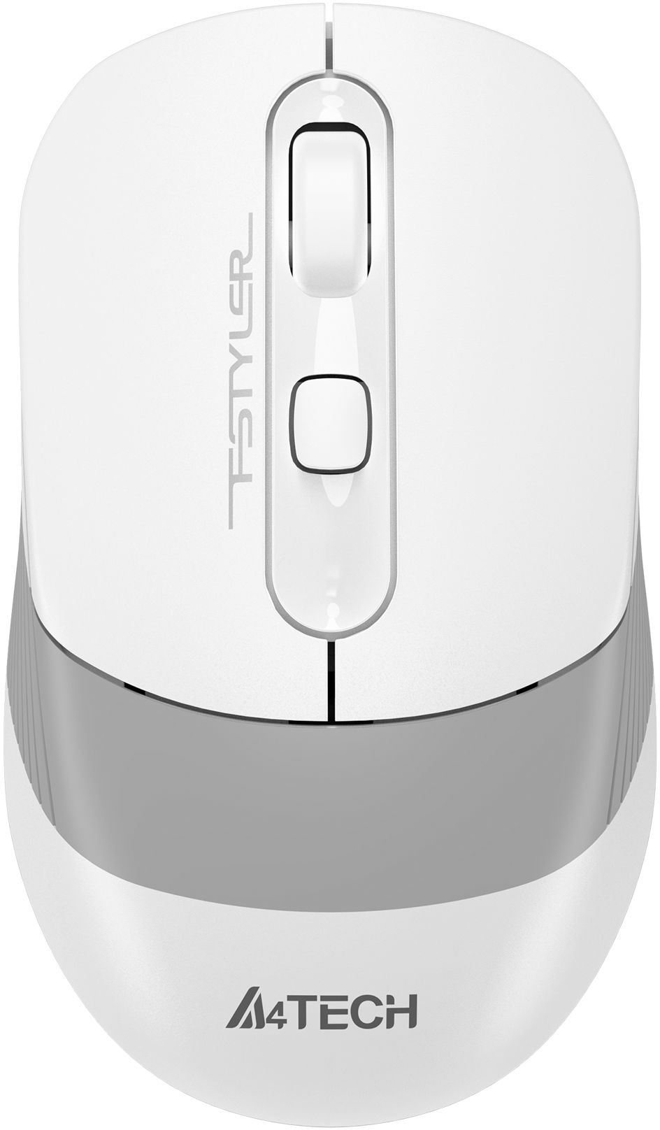Мышь A4Tech Fstyler FG10CS Air белый/серый оптическая 2000dpi silent беспров. USB для ноутбука 4but (FG10CS AIR GRAYISH WHITE)