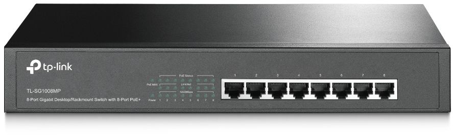 Коммутатор TP-Link TL-SG1008MP (L2) 8x1Гбит/с 8PoE+ 126W неуправляемый