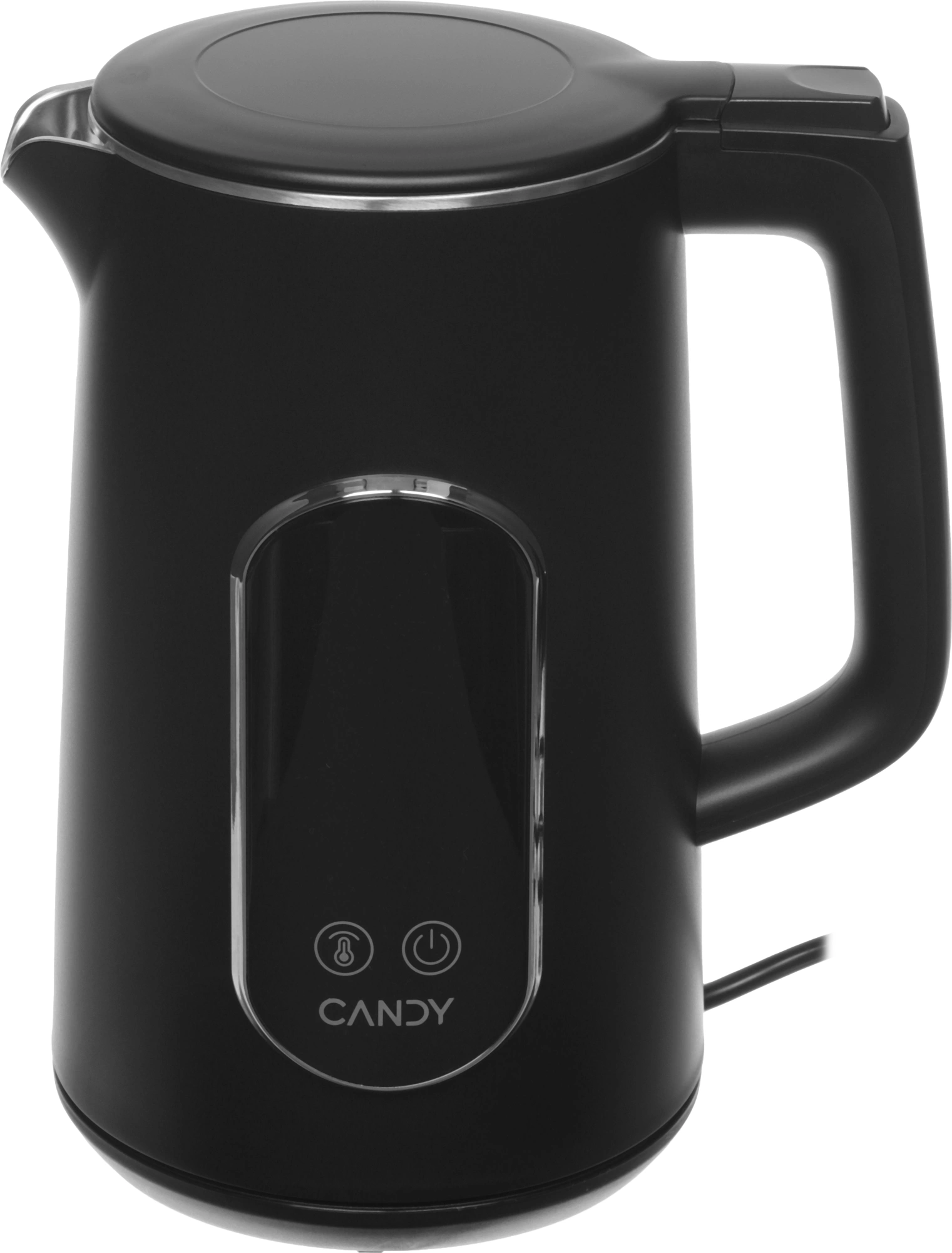 Чайник электрический Candy CK-400 1.7л. 2200Вт черный корпус: нерж.сталь/пластик (FM04WKM00RU)