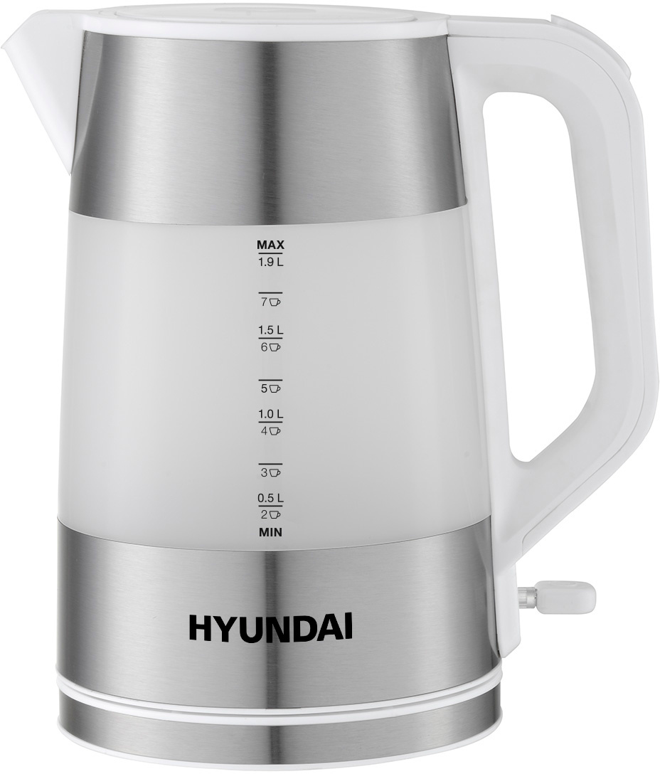 Чайник электрический Hyundai HYK-P4025 1.9л. 2200Вт белый корпус: пластик