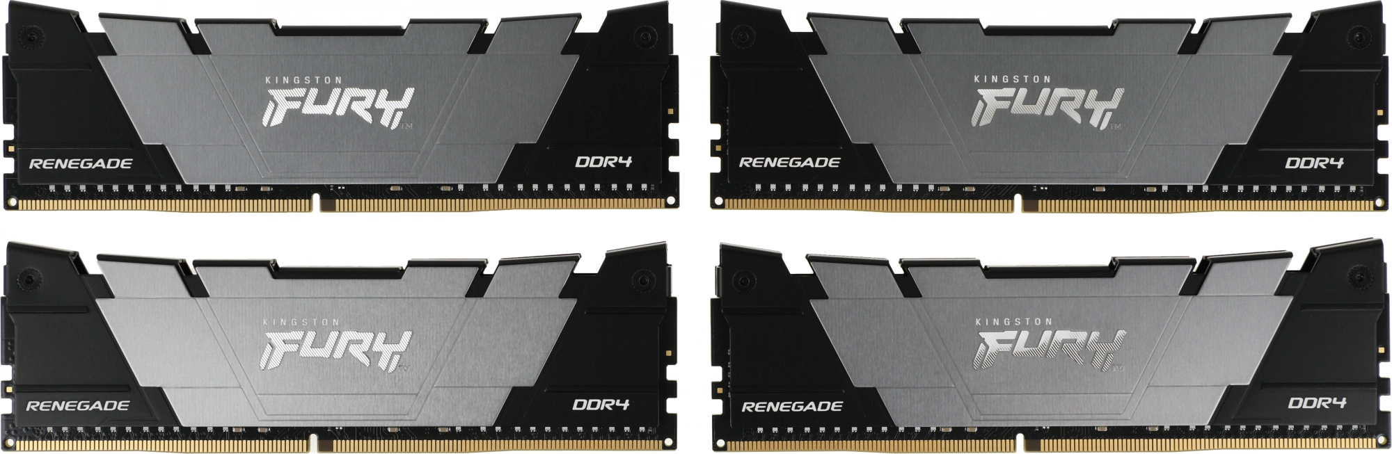 Память DDR4 4x32GB 3600MHz Kingston KF436C18RB2K4/128 Fury Renegade Black RTL Gaming PC4-28800 CL18 DIMM 288-pin 1.35В dual rank с радиатором Ret