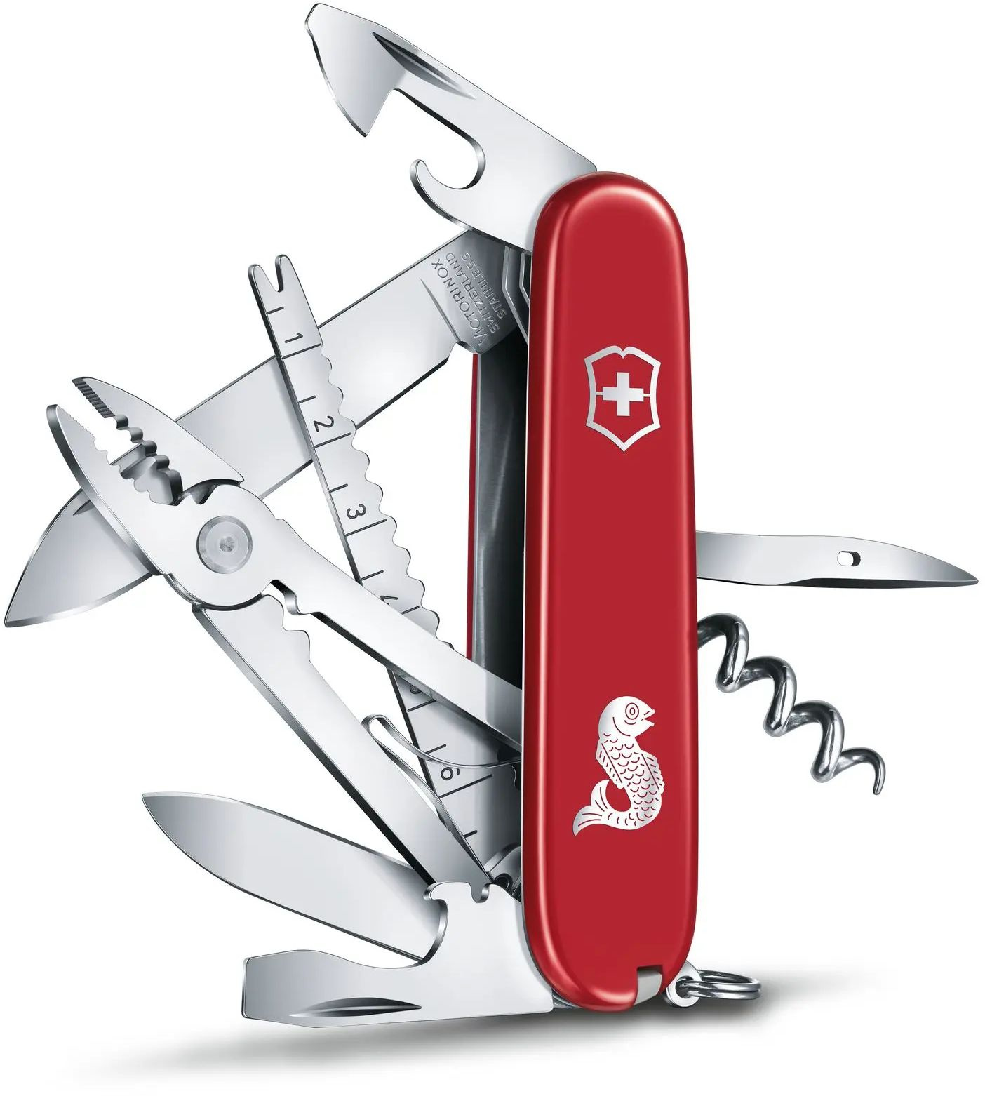 Нож перочинный Victorinox Angler (1.3653.72) 91мм 19функц. красный карт.коробка