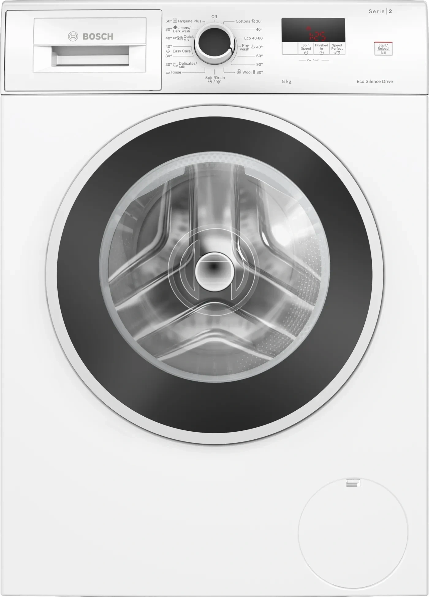 Стиральная машина Bosch Serie 2 WGE03200BY пан.англ. класс: A загр.фронтальная макс.:8кг белый инвертор
