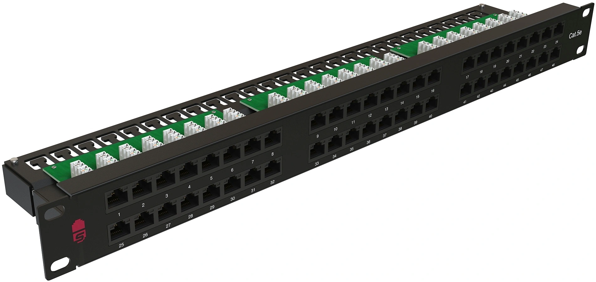 Патч-панель Sysmatrix PP 1901U.S485EU.M 19" 1U 48xRJ45 кат.5E
