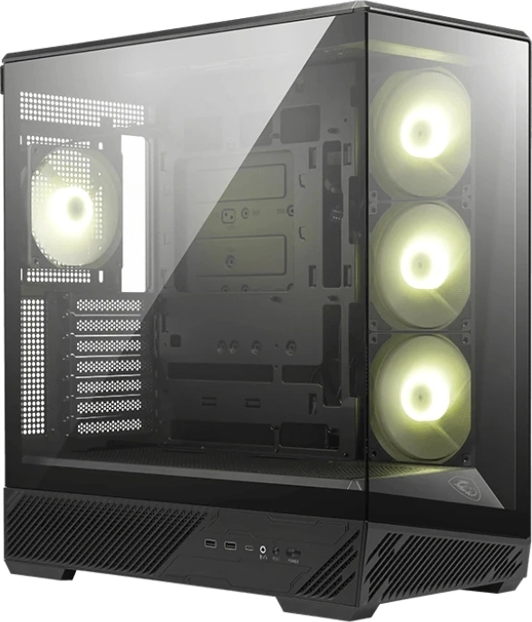Корпус MSI MAG Pano 130R PZ черный без БП ATX 6x120mm 2x140mm 2xUSB3.0 audio AirDuct bott PSU