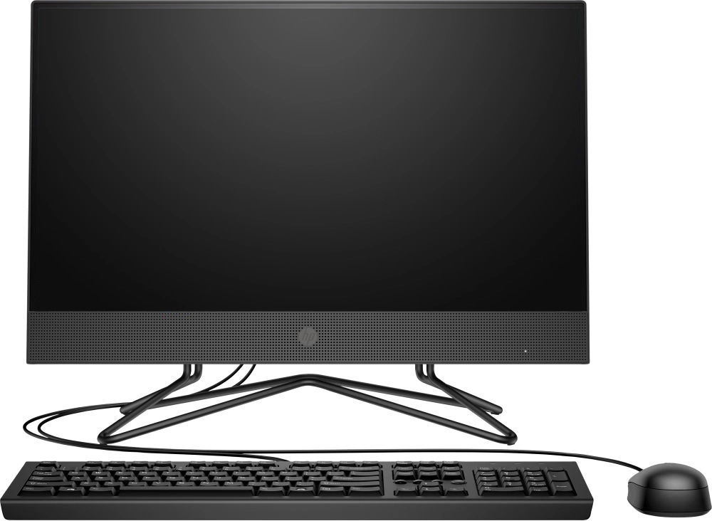 Моноблок HP 200 G4 21.5" Full HD i5 1235U (1.3) 16Gb SSD512Gb Iris Xe DVDRW CR FreeDOS GbitEth WiFi BT 65W клавиатура мышь Cam черный 1920x1080