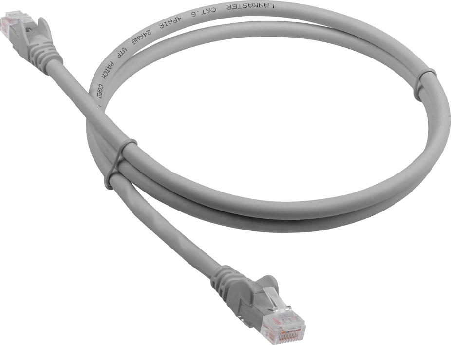 Патч-корд Lanmaster LAN-PC45/U6-5.0-GY UTP RJ-45 вил.-вилка RJ-45 кат.6 5м серый LSZH