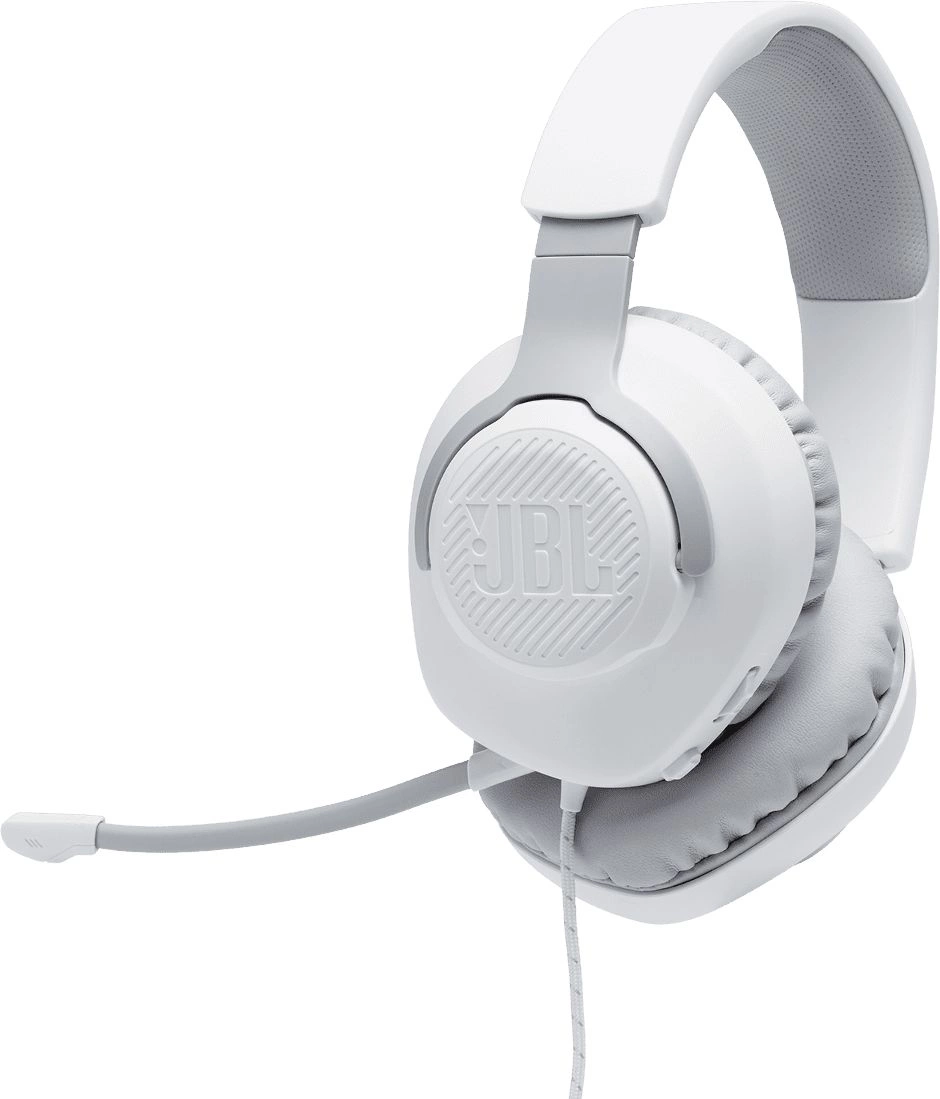 Гарнитура накладные JBL Quantum 100 1.2м белый проводные оголовье (JBLQUANTUM100WHT)