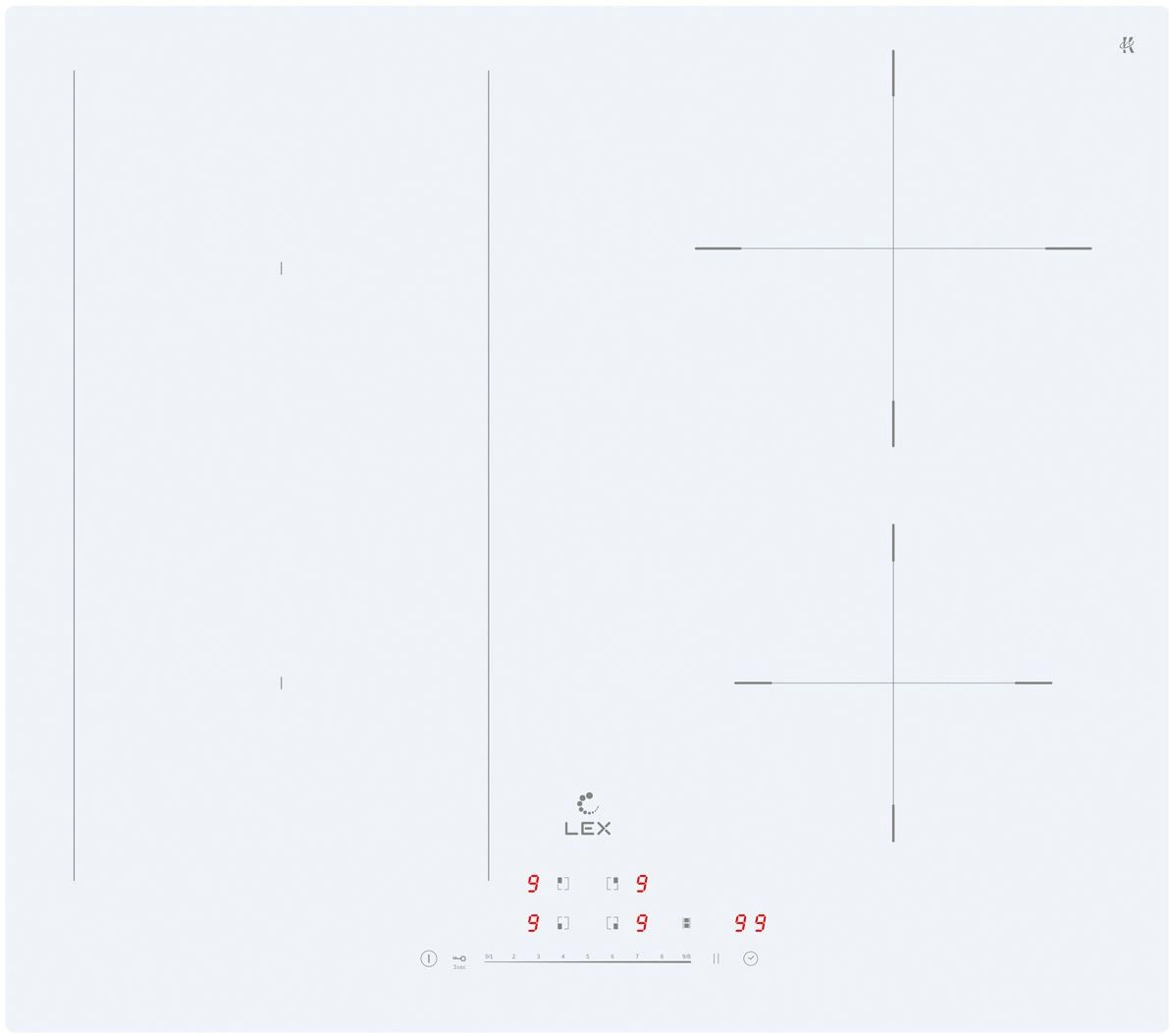 Индукционная варочная поверхность Lex EVI 641A WH белый