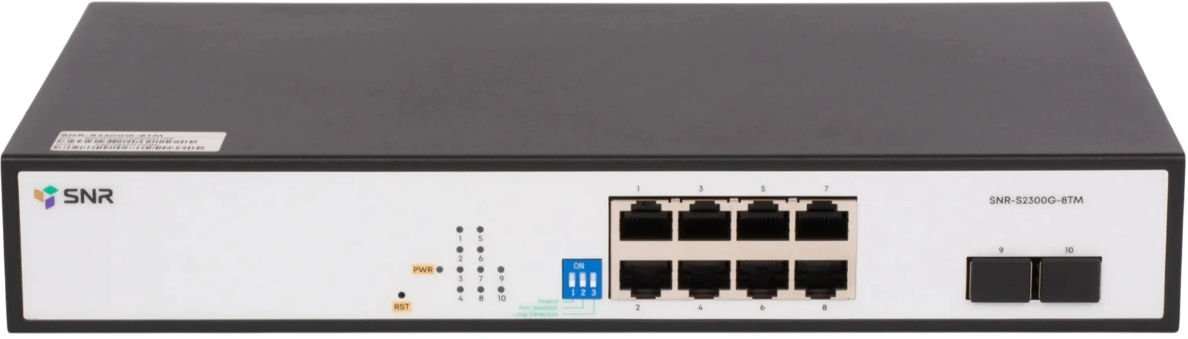 Коммутатор SNR SNR-S2300G-8TM (L2) 8x1Гбит/с 2SFP управляемый