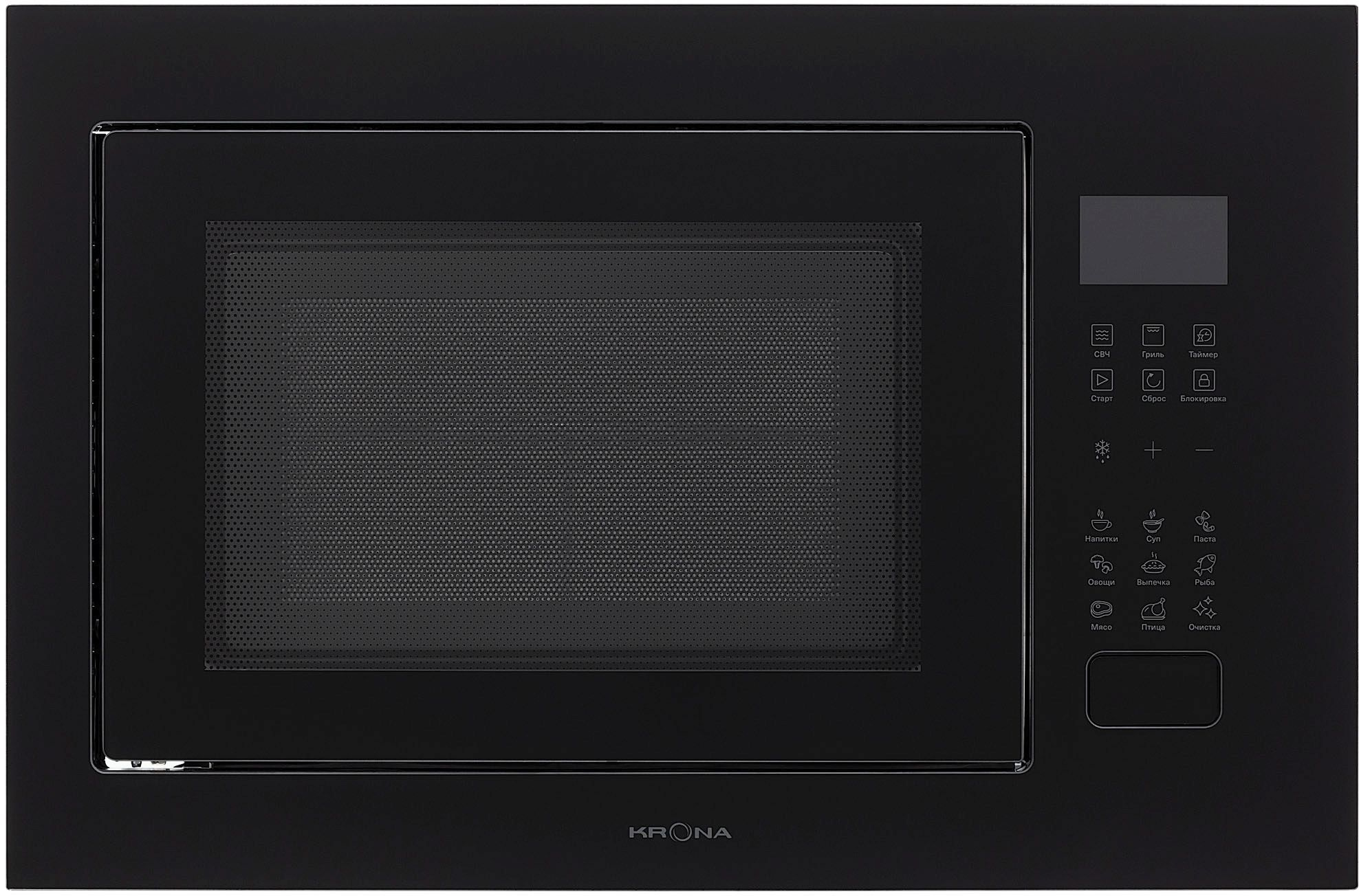 Микроволновая печь Krona Rein 60 BL 25л. 900Вт черный (встраиваемая)
