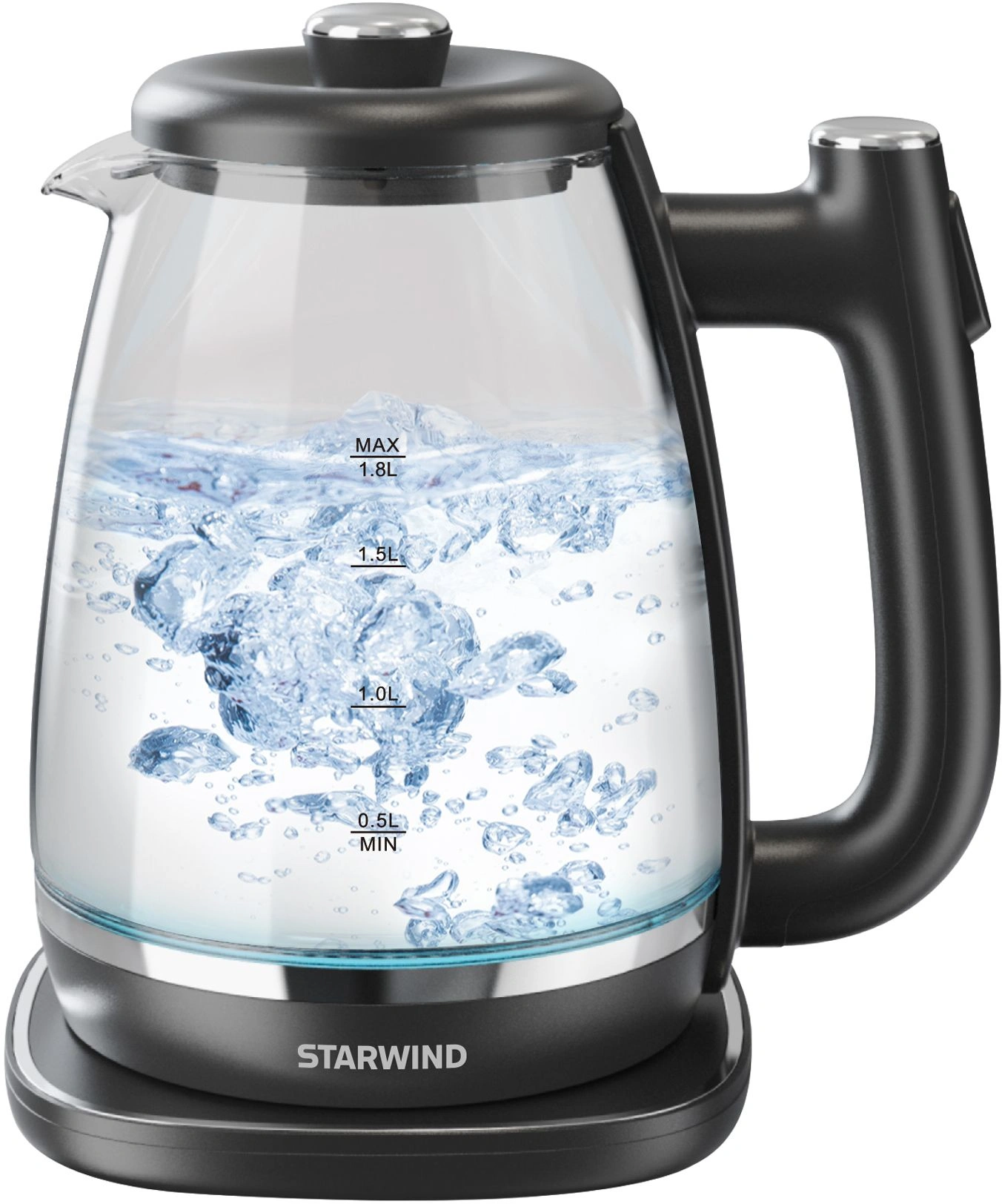 Чайник электрический Starwind SKG4041 1.8л. 1800Вт черный корпус: стекло Чайник электрический Starwind SKG4041 1.8л. 1800Вт черный корпус: стекло