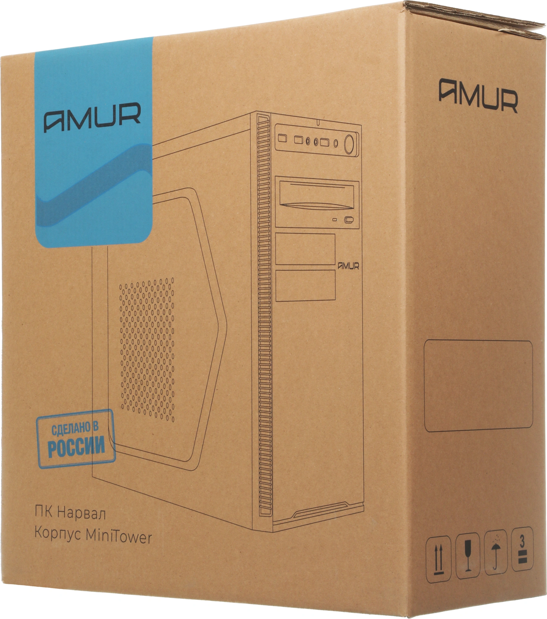 ПК Amur Нарвал A5A14 АМУЕ.466219.002 MT Ryzen 5 3400G (3.7) 8Gb SSD256Gb RX Vega 11 FreeDOS GbitEth 400W мышь клавиатура черный (RUS) (АМУЕ.466219.002 2169402)