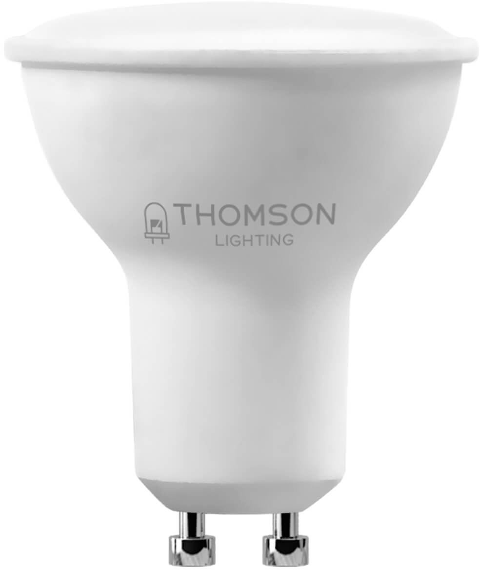 Лампа светодиодная Thomson TH-B2328 10Вт цок.:GU10 полусф. 220B 6500K св.свеч.бел.хол. MR16 (упак.:1шт)