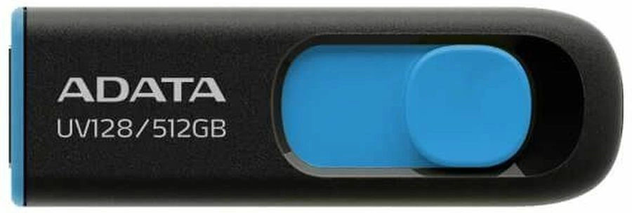 Флеш Диск A-Data 512GB DashDrive UV128 AUV128-512G-RBE USB3.0 черный/синий