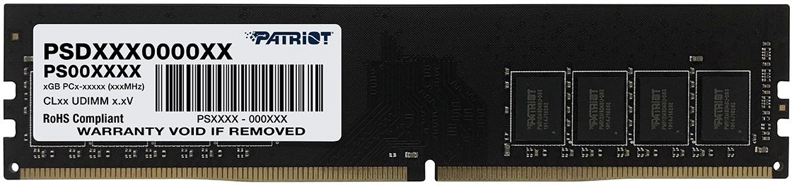 Память DDR4 8GB 2666MHz Patriot PSD48G26662 Signature RTL PC4-21300 CL19 DIMM UDIMM 288-pin 1.2В single rank Ret