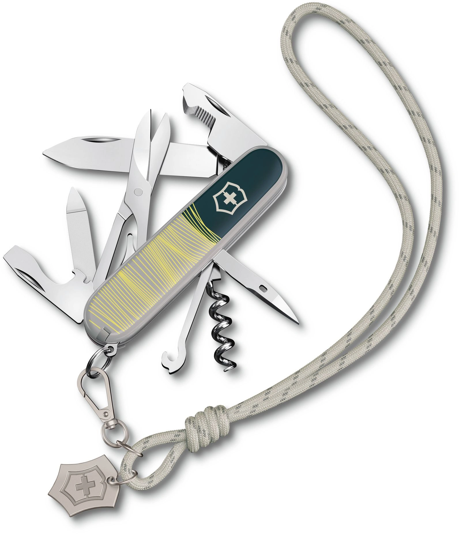 Нож перочинный Victorinox Companion New York Style (1.3909.E223) 91мм 16функц. серый подар.коробка в комплекте: шнурок на шею