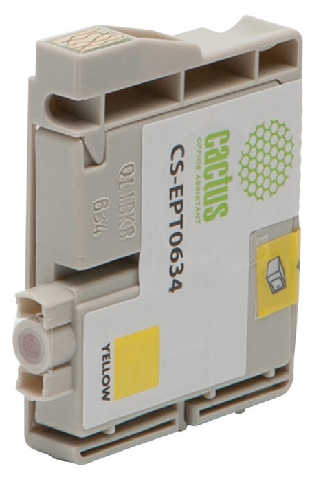 Картридж струйный Cactus CS-EPT0634 T0634 желтый (10мл) для Epson Stylus C67/C87/CX3700/CX4100/CX4700