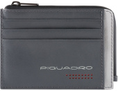 Чехол для кредитных карт Piquadro Urban PP4822UB00R/GRN серый/черный натур.кожа
