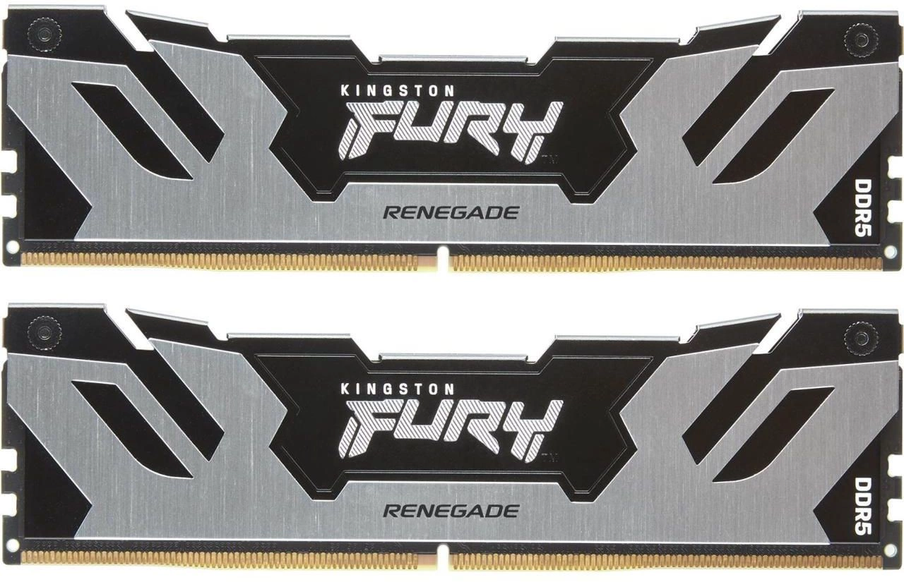 Память DDR5 2x48GB 6000MHz Kingston KF560C32RSK2-96 Fury Renegade Silver RTL Gaming PC5-48000 CL32 DIMM 288-pin 1.35В single rank с радиатором Ret