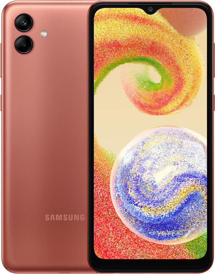 Смартфон Samsung SM-A045F Galaxy A04 32Gb 3Gb бронзовый моноблок 3G 4G 2Sim 6.5" 720x1600 Android 12 50Mpix 802.11 a/b/g/n/ac GPS GSM900/1800 GSM1900 TouchSc A-GPS microSD max1024Gb