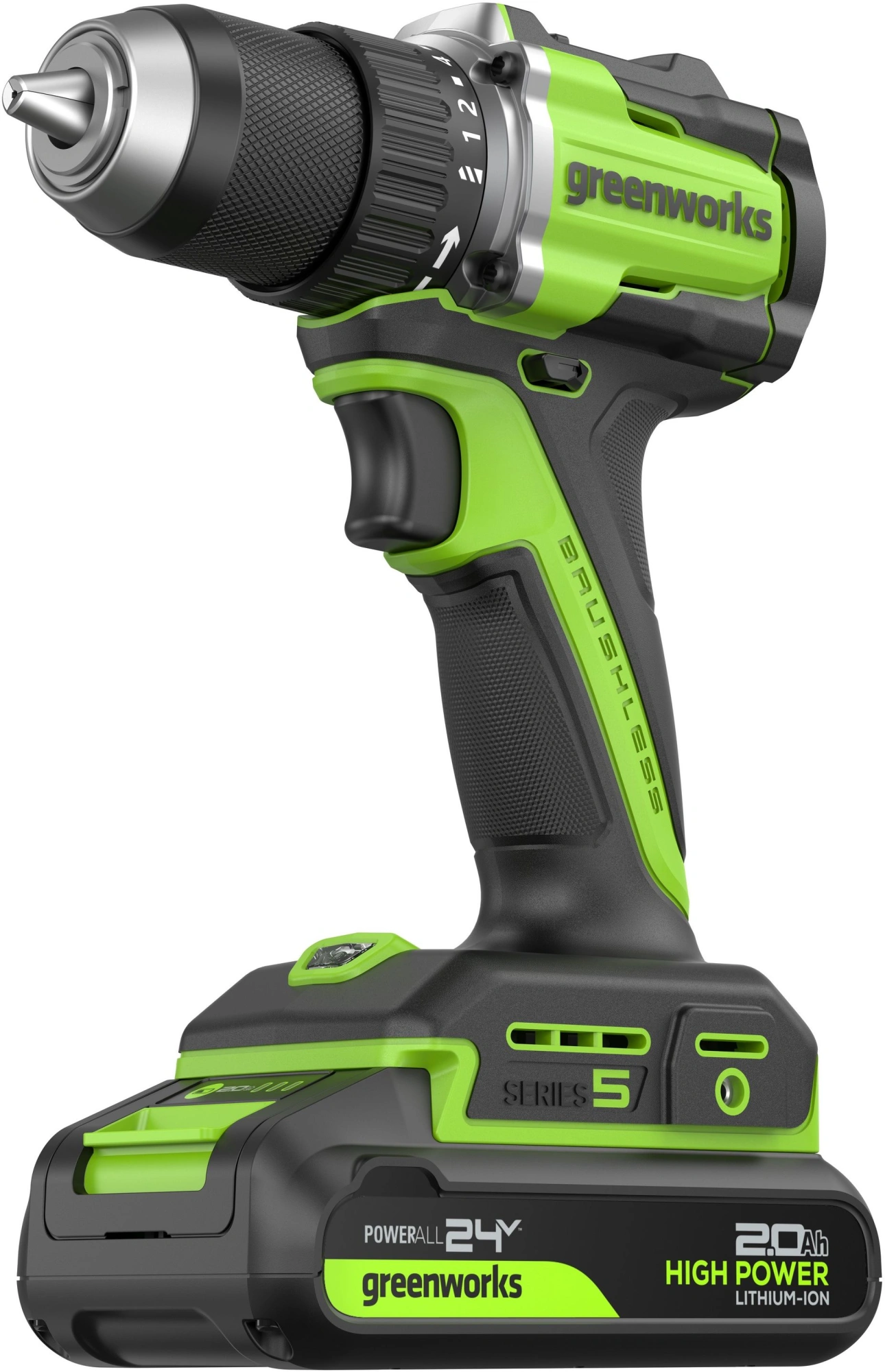 Дрель-шуруповерт Greenworks DD560 аккум. патрон:быстрозажимной (3708407CUA)