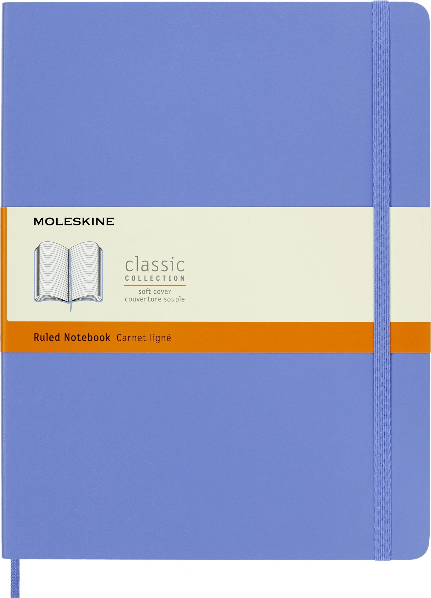 Блокнот Moleskine CLASSIC SOFT QP621B42 XLarge 190х250мм 192стр. линейка мягкая обложка голубая гортензия