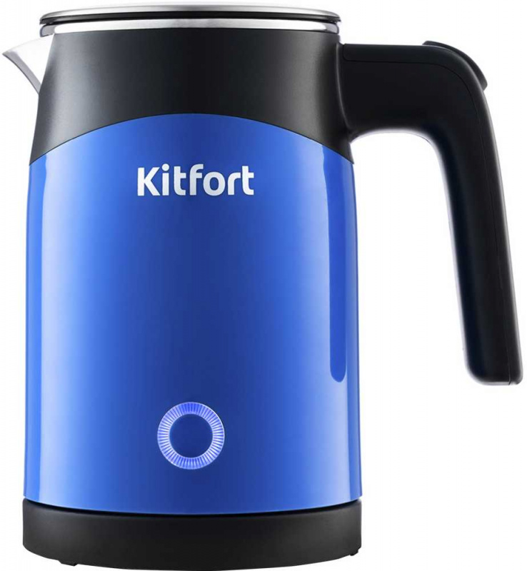 Чайник электрический Kitfort КТ-639-2 0.5л. 1150Вт синий корпус: металл/пластик
