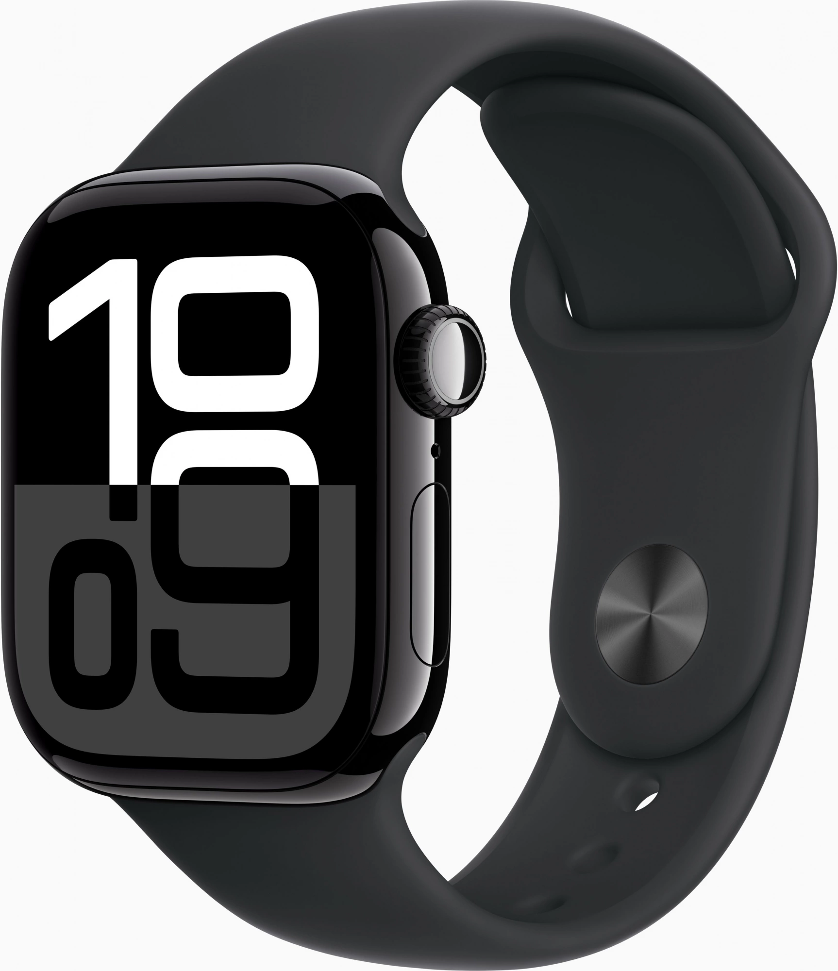 Смарт-часы Apple Watch Series 10 A2997 42мм OLED корп.черный Sport Band рем.черный разм.брасл.:130-180мм (MWWE3LW/A)