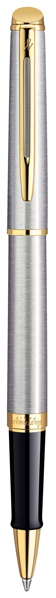 Ручка роллер Waterman Hemisphere (CWS0920350) Steel GT F черн. черн. подар.кор.