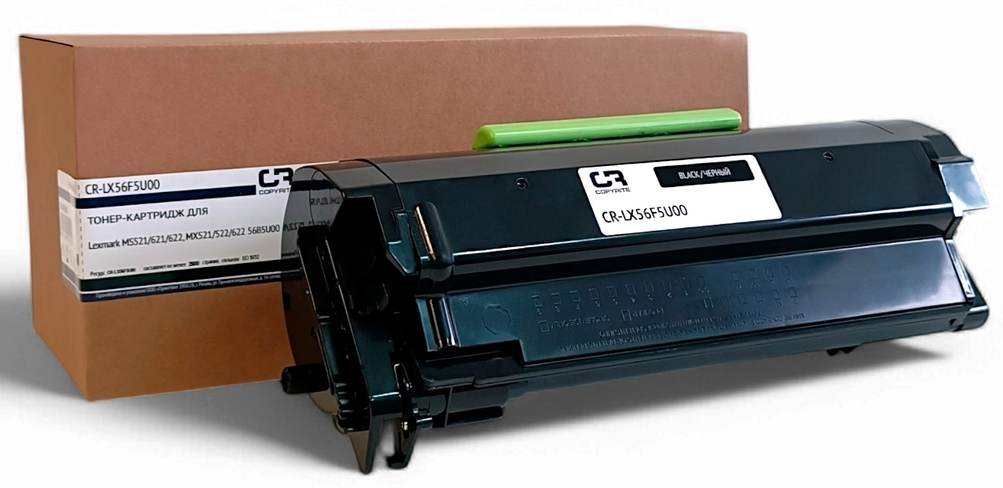 Картридж лазерный CopyRite CR-LX56F5U00 56B5U00 черный (25000стр.) для Lexmark MS421/521/621/622/MX421/521/522/622 с чипом