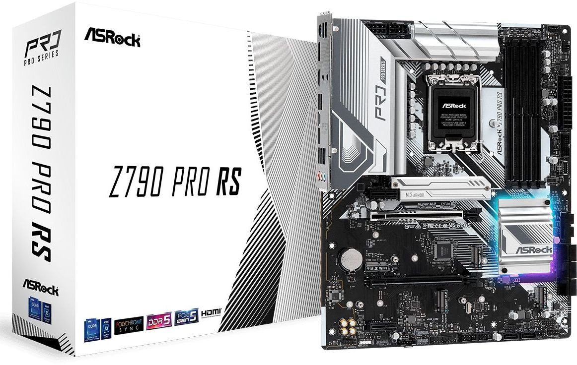 Материнская плата Asrock Z790 PRO RS Soc-1700 Intel Z790 4xDDR5 ATX AC`97 8ch(7.1) 2.5Gg RAID+HDMI+DP