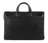 Сумка Piquadro Black Square CA4598B3/N с отделением для ноутбука 17.3" черная натур.кожа