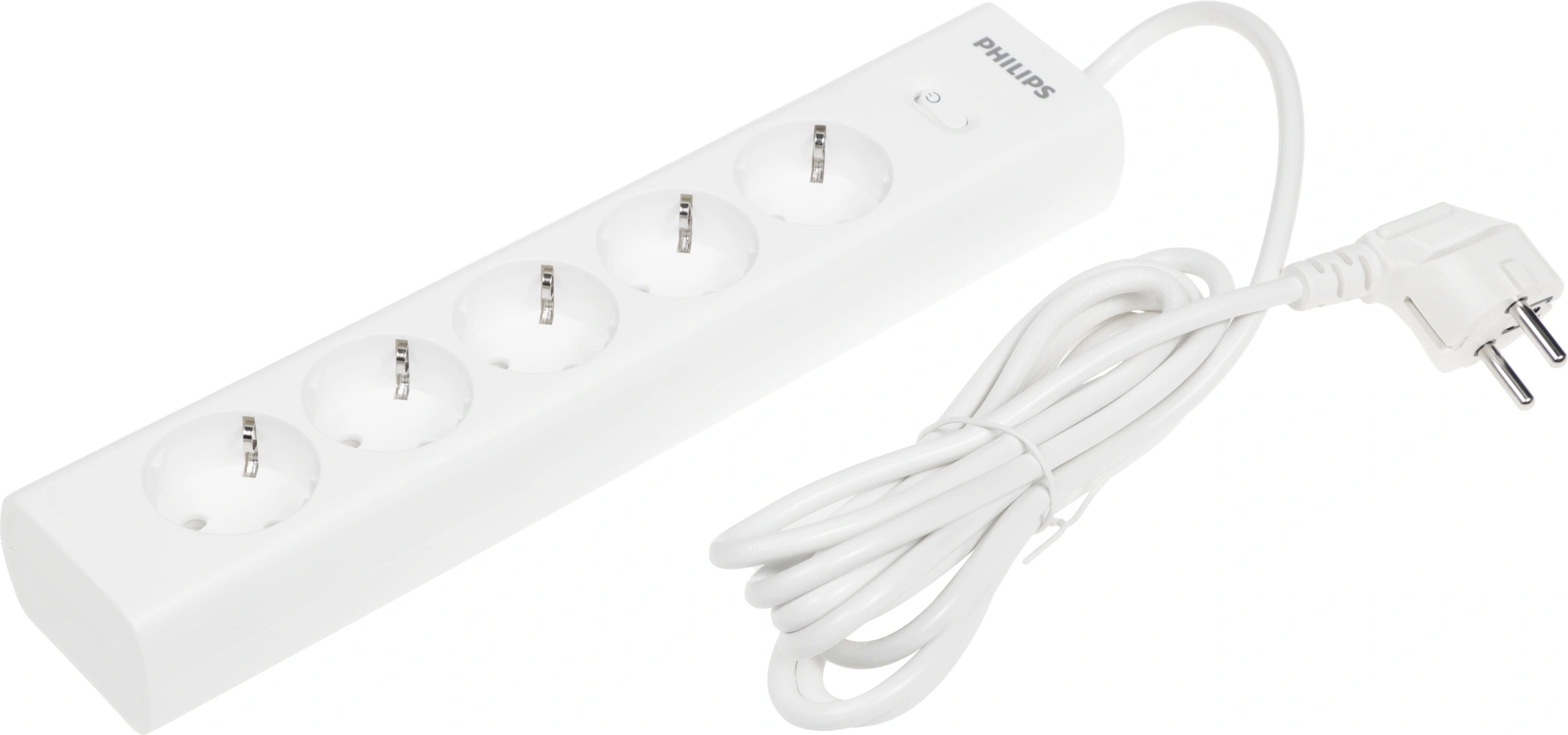 Сетевой фильтр Philips CHP2155WB/51 3м (5 розеток) белый (коробка)