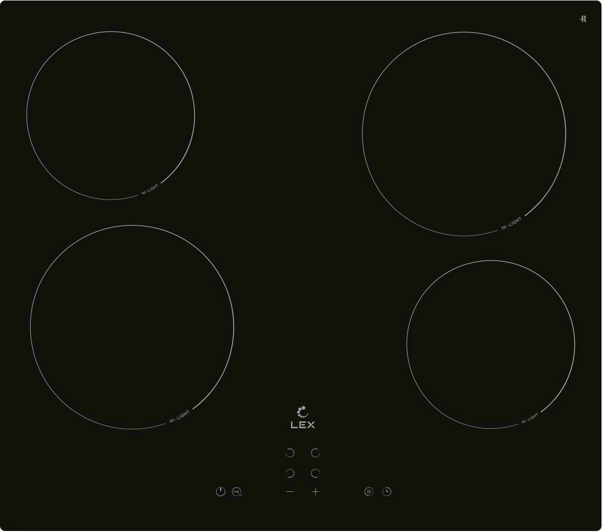 Варочная поверхность Lex EVH 640A BL черный