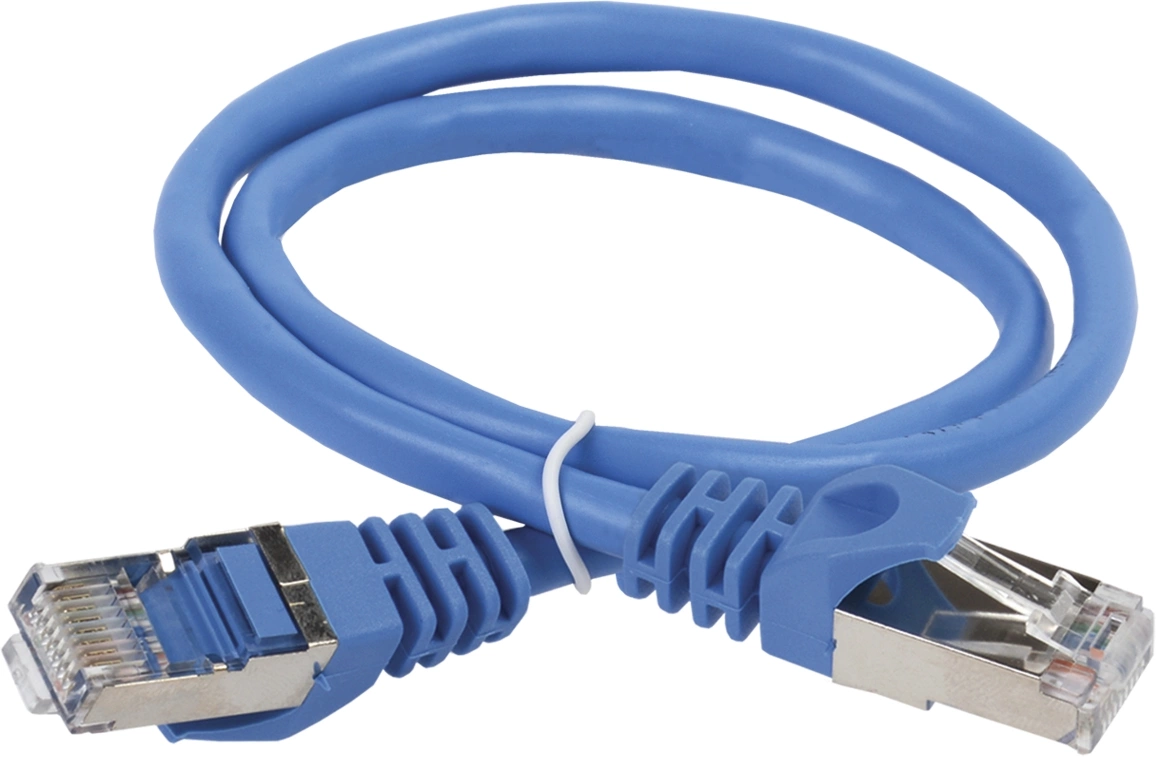 Патч-корд ITK PC03-C5EFL-1M F/FTP RJ-45 вил.-вилка RJ-45 кат.5E 1м синий LSZH