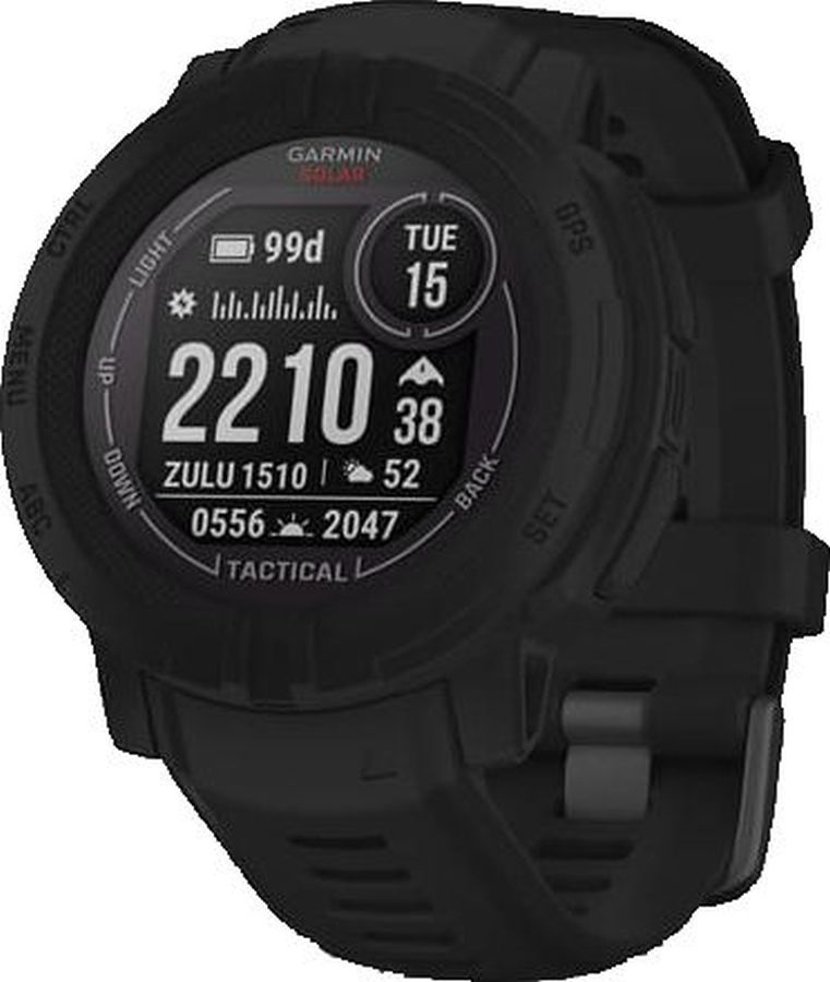 Смарт-часы Garmin Instinct 2 Solar 45мм 0.9" AMOLED корп.черный силикон рем.черный (010-02627-03)