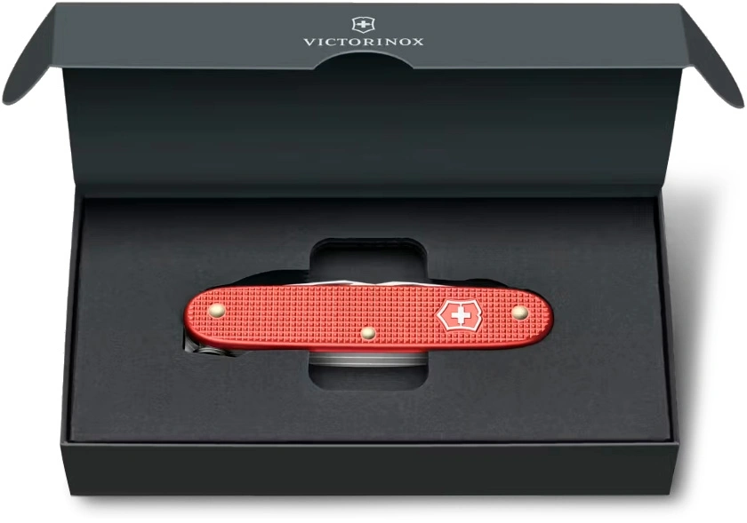 Нож перочинный Victorinox Pioneer X Alox LE 2025 Stone Red (0.8231.L25) 93мм 9функц. красный подар.коробка