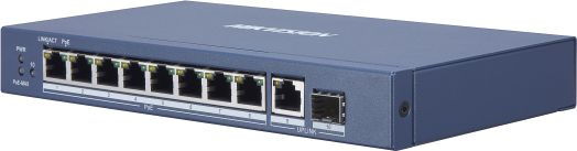 Коммутатор Hikvision DS-3E0510P-E/M(B) 9x1Гбит/с 1SFP 8PoE 58W неуправляемый
